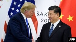 Tổng thống Hoa Kỳ Donald Trump và Chủ tịch Trung Quốc Tập Cận Bình, ngày 29/06/2019 tại Osaka, Nhật.