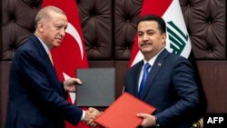 Irak’a giden Cumhurbaşkanı Erdoğan, Irak Başbakanı Sudani ile görüştü. 