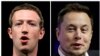 Teknoloji milyarderleri Elon Musk ve Mark Zuckerberg