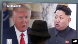 Tổng thống Mỹ Donald Trump và lãnh tụ Bắc Triều Tiên Kim Jong Un