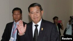 Thủ tướng Hun Sen tại Trụ sở Quốc hội ở Phnom Penh, ngày 24/9/2013.