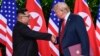 Lãnh tụ Triều Tiên Kim Jong Un và Tổng thống Hoa Kỳ Donald Trump tại cuộc gặp thượng đỉnh vào tháng 6/2018 ở Singapore.