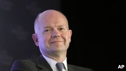 Ngoại trưởng Anh William Hague nói ông muốn nghe thêm về việc nhóm đối lập có sự hậu thuẫn như thế nào bên trong Syria