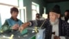 Afghan Election Old man voting