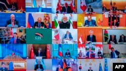 Các nguyên thủ G20 tham dự Hội nghị trực tuyến về Covid-19.