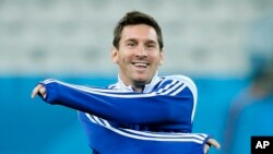 Siêu sao Lionel Messi của tuyển Argentina.