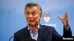 Tổng thống Argentina Mauricio Macri.