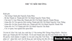 Phần đầu bức thư gửi Thủ tướng Việt Nam Nguyễn Xuân Phúc của học sinh Trần Việt Anh. Photo Facebook Trần Việt Nam.