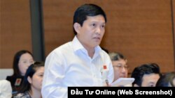 Đại biểu Quốc hội Phạm Phú Quốc. Screenshot từ trang Đầu Tư online.