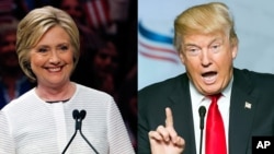 Hai ứng cử viên thổng thống Hillary Clinton (trái) và Donald Trump.