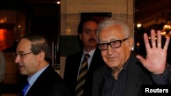 Ðặc sứ Liên hiệp quốc-Liên đoàn Ả Rập về Syria Lakhdar Brahimi tại Damascus, ngày 28/10/2013.