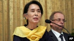 Bà Aung San Suu Kyi, lãnh đạo đảng đối lập Miến Điện 