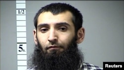 Sayfullo Saipov, the suspect in the New York City truck attack is seen in this handout photo released, Nov. 1, 2017, by St. Charles County Department of Corrections.