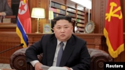 Lãnh tụ Triều Tiên Kim Jong Un tại Bình Nhưỡng, ngày 1/1/2019.