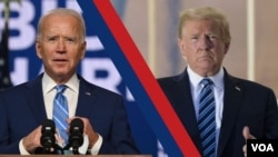 Tổng thống đắc cử Joe Biden (trái) và Tổng thống đương nhiệm Donald Trump.