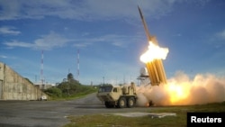 Một cuộc thử nghiệm hệ thống THAAD của Mỹ.