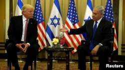 Tổng thống Hoa Kỳ Donald Trump (trái) và Thủ tướng Israel Benjamin Netanyahu, ngày 22/5/2017.