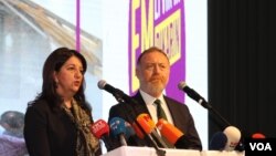 HDP eş başkanları Pervin Buldan Sezai Temelli 