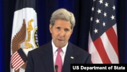 Ngoại trưởng Mỹ John Kerry nói về thỏa thuận hạt nhân Iran tại Philadelphia, Pennsylvania, ngày 2/9/2015.