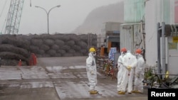 Nhà máy điện hạt nhân bị hư hại trong vì thiên tai sóng thần năm 2011 Fukushima Daiichi, trong quận Fukushima, Nhật Bản